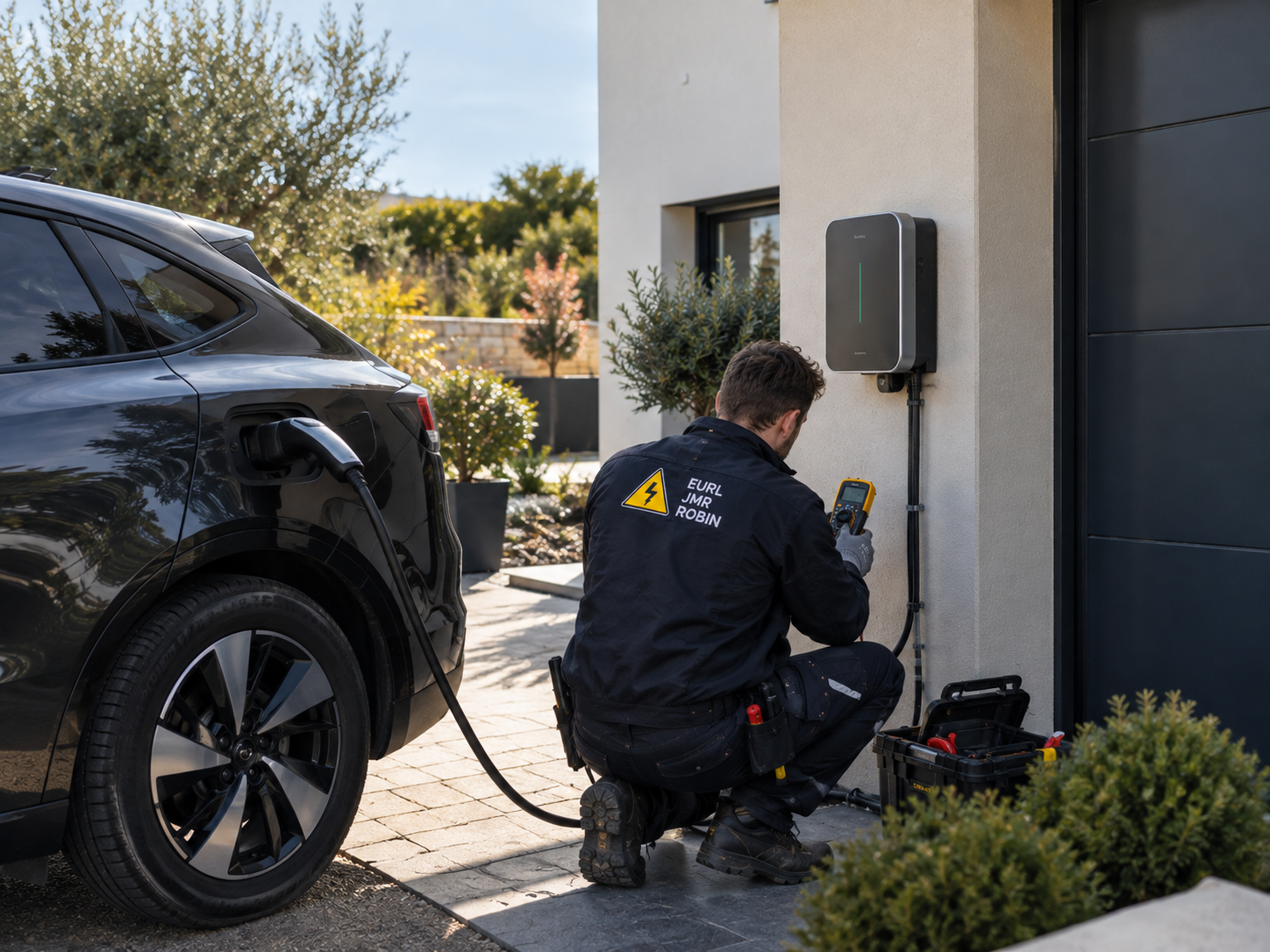 Installation de borne de recharge pour véhicule électrique